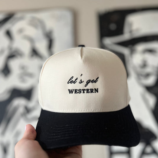 Let's Get Western Two Tone Snapback Hat